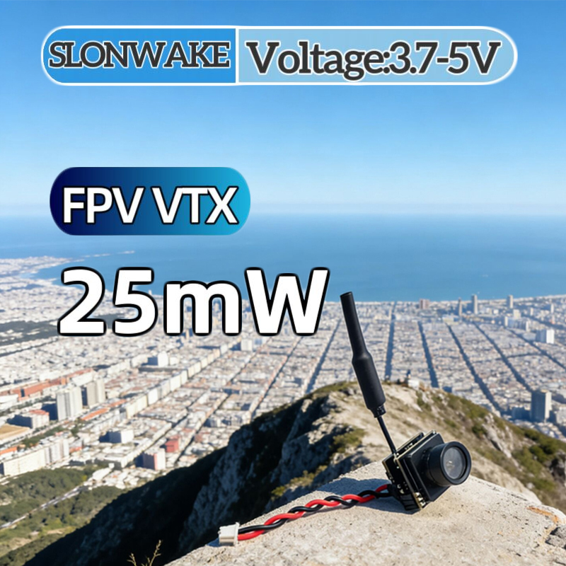 Drone Transmitter - SLONWAKE FPV 25mW เครื่องส่งสัญญาณ VTX แบบจำลองกำลังไฟ