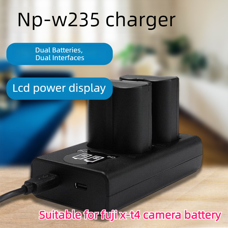 Drone Battery - แบตเตอรี่ 2200mAh NP-W235 พร้อมจอ LCD และระบบชาร์จคู่