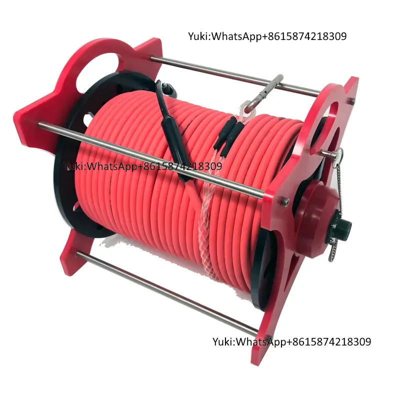 Drone Frame - โครงม้วนสายแบบดึงกลับด้วยมือ POM รุ่น R107-D11L100 พร้อมอุปกรณ์เสริมสำหรับโดรนที่มีโครงสร้างรองรับสแตนเลส 316L