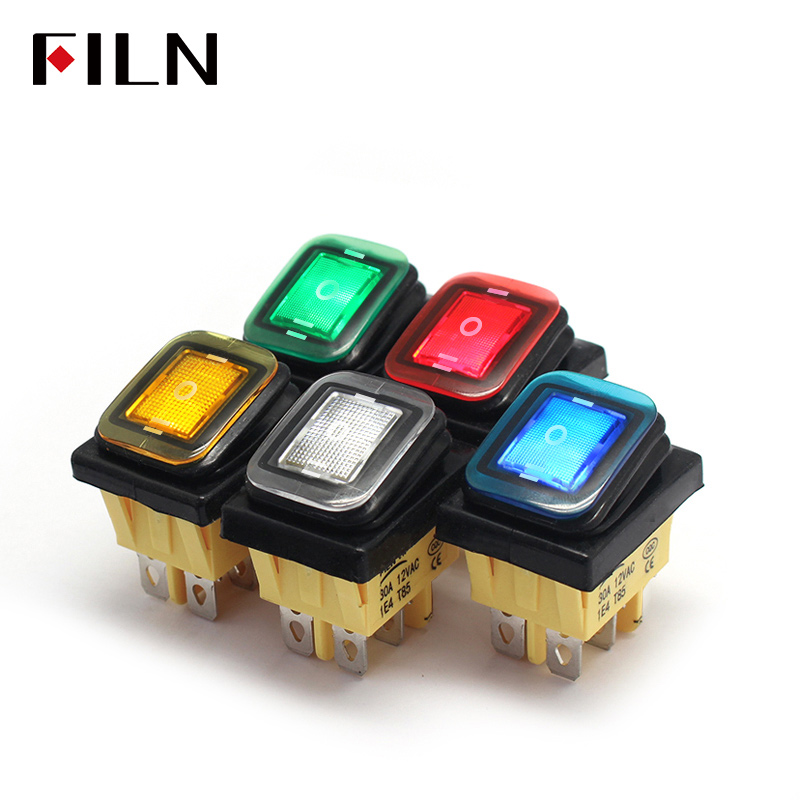 Drone Buzzer - สวิตช์โยกแบบกันน้ำ IP67 สำหรับงานหนัก 30A/250V 6 ขา