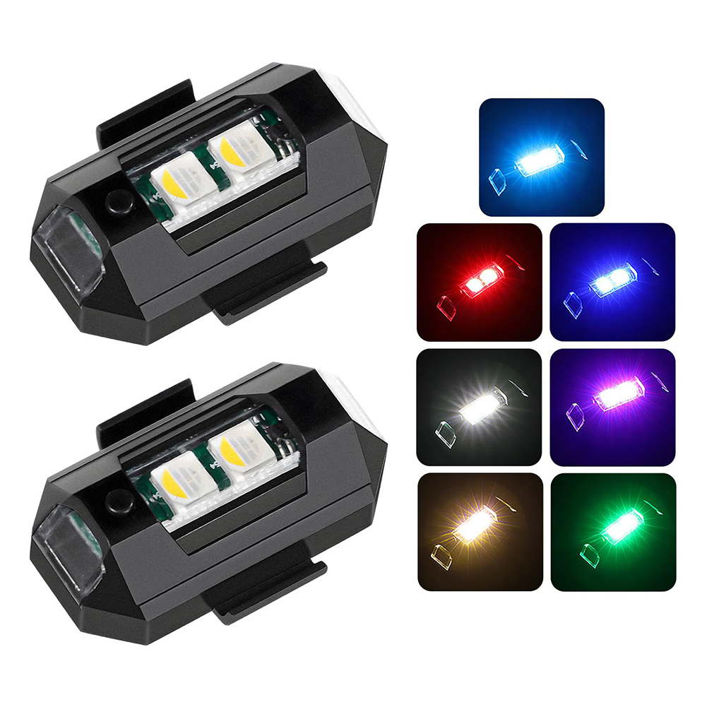 Drone Led Light - 2 ชิ้น Mini LED Strobe ไฟตกแต่ง,