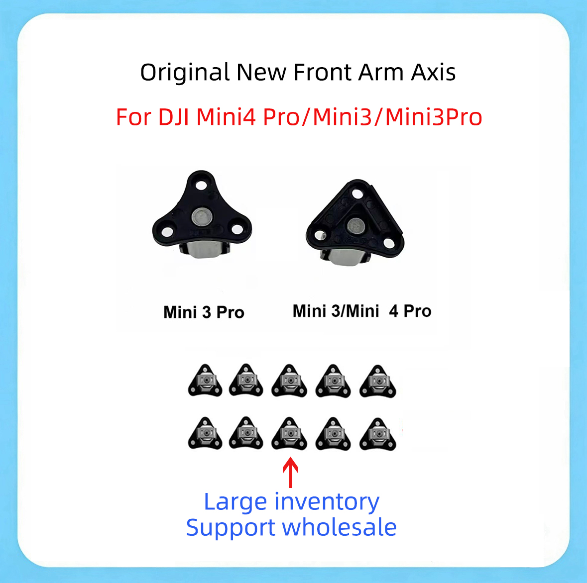 Drone Arm - แกนหมุนด้านหน้าของแท้ใหม่สำหรับ DJI Mini 4/Mini 3/3 Pro