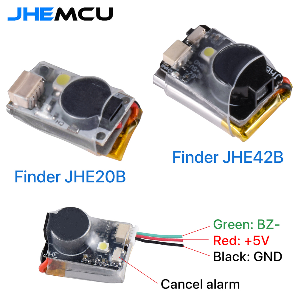 Drone Buzzer - JHEMCU JHE42B/JHE20B เครื่องติดตามขนาดเล็ก 5V เสียงดังพิเศษ ป้องกันการสูญหาย