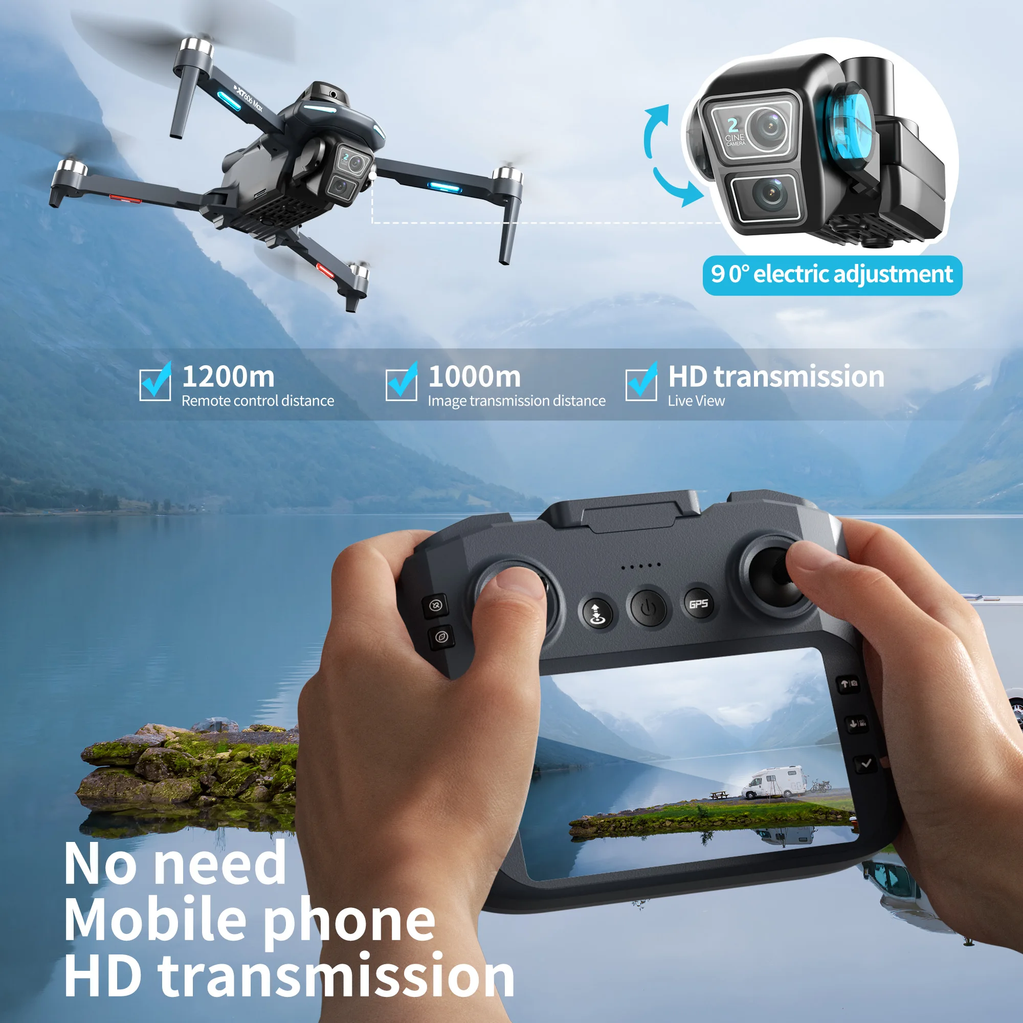 โดรนรุ่น Original XT606 ระดับม - Drone Gps Mount บทวิจารณ์และราคา